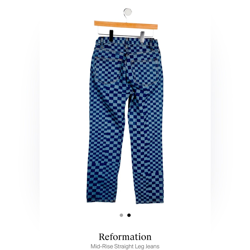 Reformation checkered Jeans